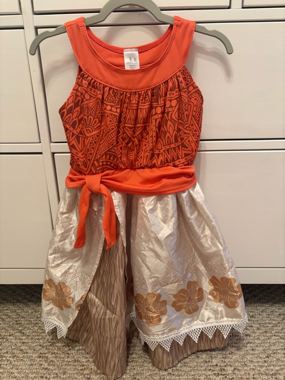 Little Adventures Island Princess (Moana) Dress Size Medium Ages 3-5